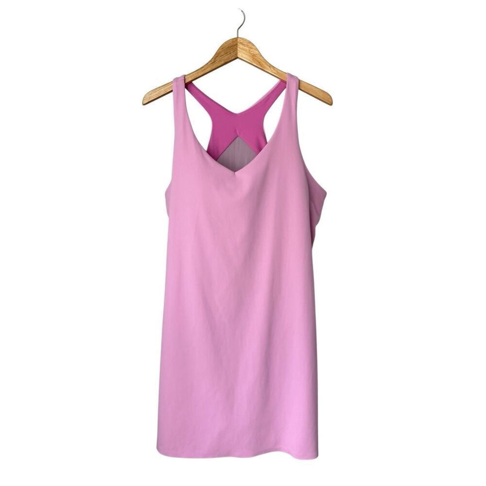 SPANXshape Get Moving V-Neck Athleisure Dress In Pink Petunia Size 1X - Picture 6 of 11